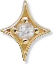 Anzie Jac + Jo Mini Gothic White Topaz Single Stud Earring