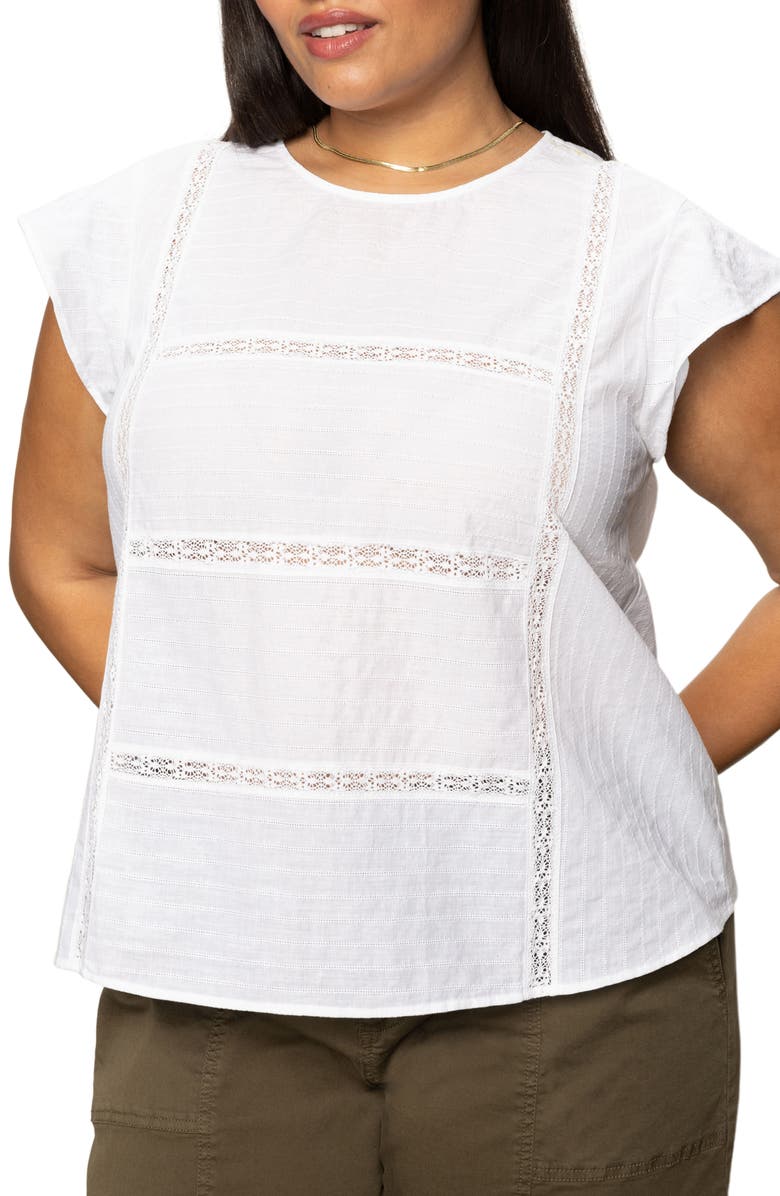 Sanctuary Ruffle Sleeve Top, Alternate, color, White