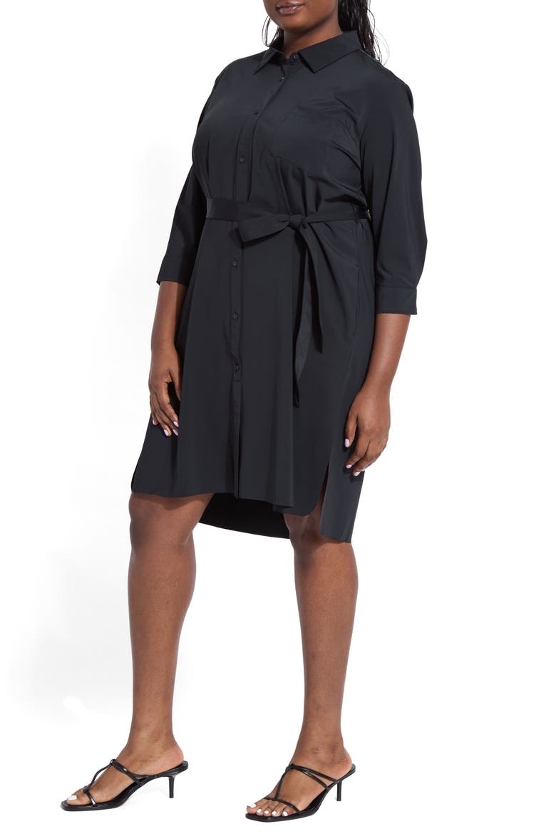 Schiffer Shirtdress, Alternate, color, BLACK