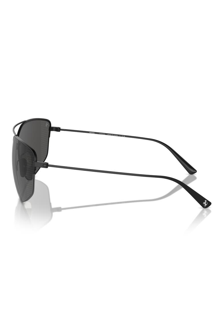 63mm Oversize Irregular Sunglasses, Alternate, color, MATTE BLACK / POLAR GREY
