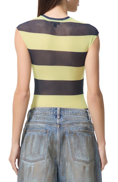 AFRM AFRM NINA PRINT CAP SLEEVE MESH TOP 