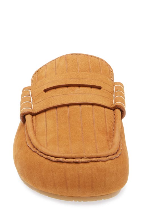 Jw Anderson Stitch Penny Loafer Mule In Brown
