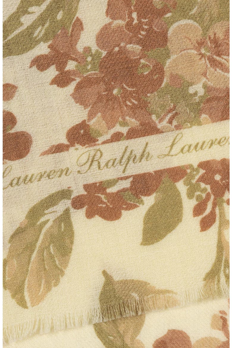 Floral Wool Oversized Wrap, Alternate, color, MASCARPONE CREAM