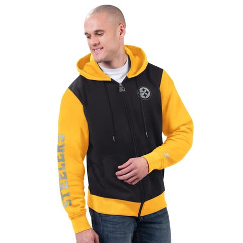 Men
s Starter Black/Gold Pittsburgh Steelers Thursday Night Gridiron Full-Zip Hoodie