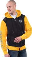 STARTER Men's Starter Black/Gold Pittsburgh Steelers Thursday Night Gridiron Full-Zip Hoodie