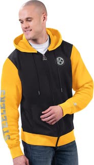 STARTER Men's Starter Black/Gold Pittsburgh Steelers Thursday Night Gridiron Full-Zip Hoodie