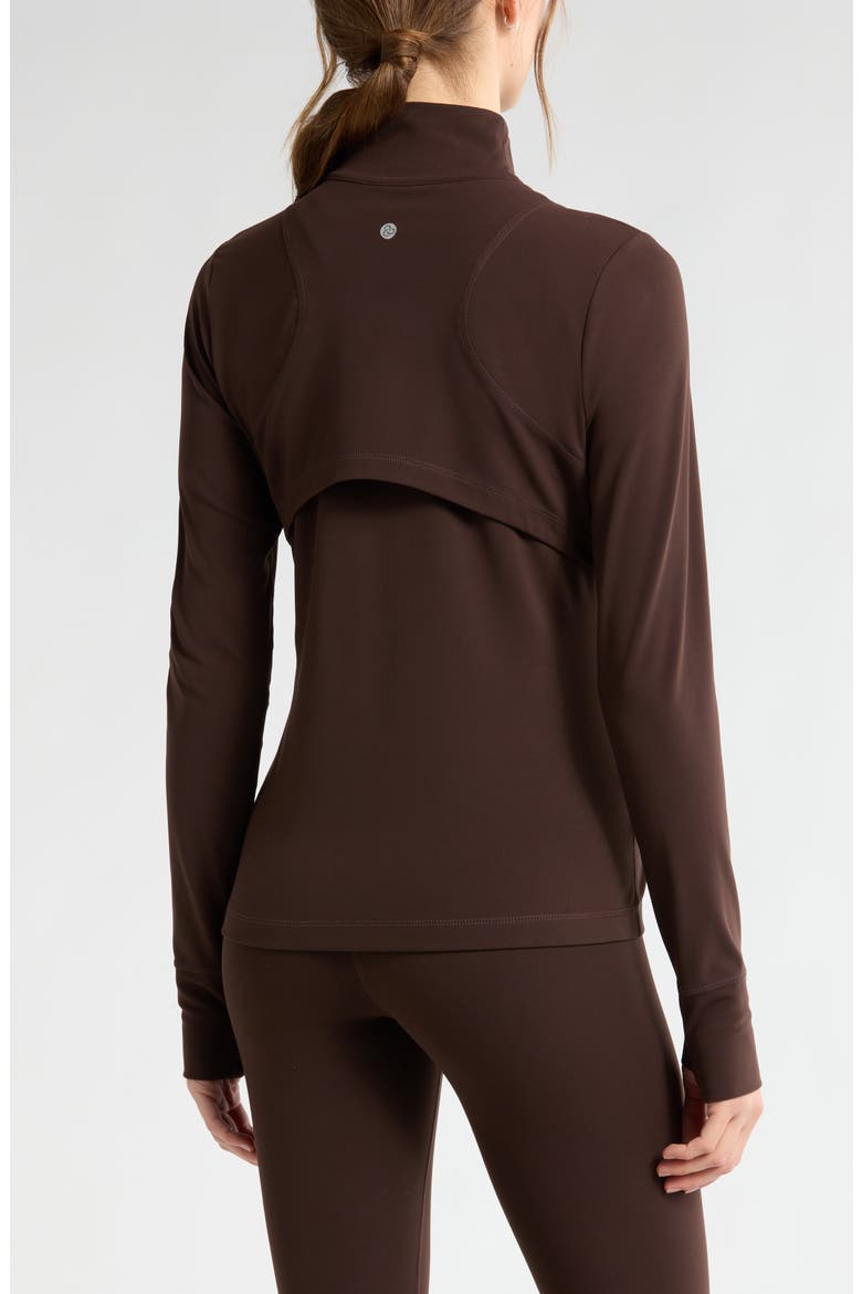 Studio Luxe Performance Jacket, Alternate, color, BROWN MOLE