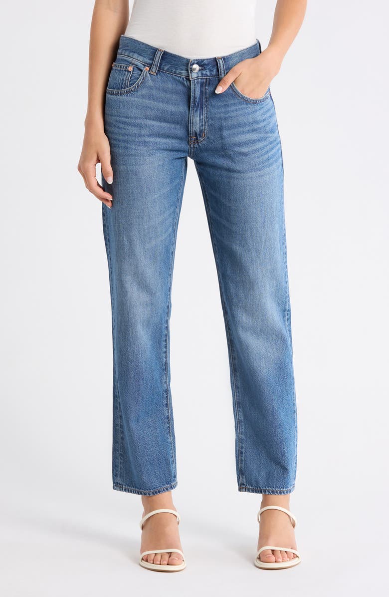Madewell The Dean Easy Straight Leg Jeans, Main, color, Birkdale Wash