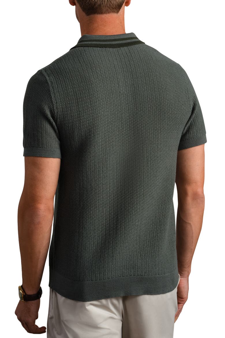 Fine Knit Sweater Polo, Alternate, color, OLIVE SHADOW