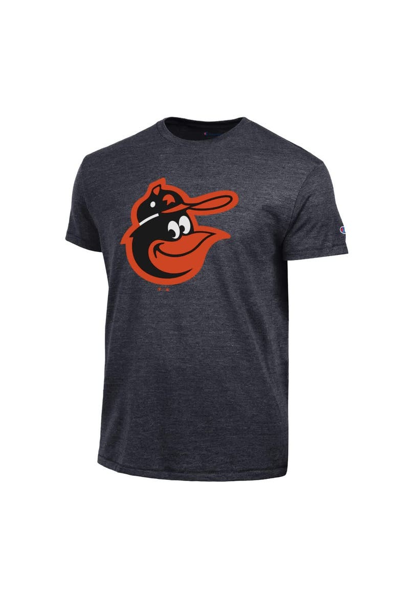 Men's Champion  Black Baltimore Orioles Cooperstown Logo Tri-Blend T-Shirt, Alternate, color, Black