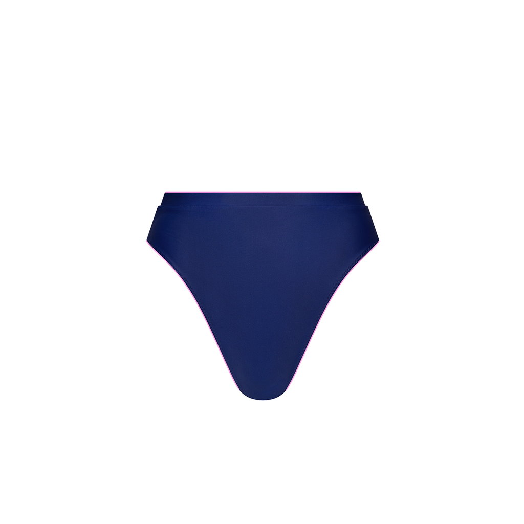 Ansea The Reversible High Waisted Bikini Brief In Pink/navy