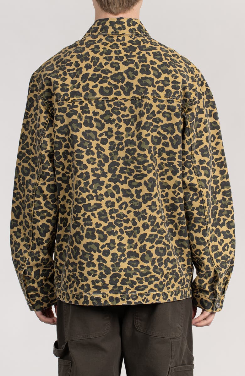 STAN RAY Leopard Print Cotton Twill Chore Jacket, Alternate, color, 