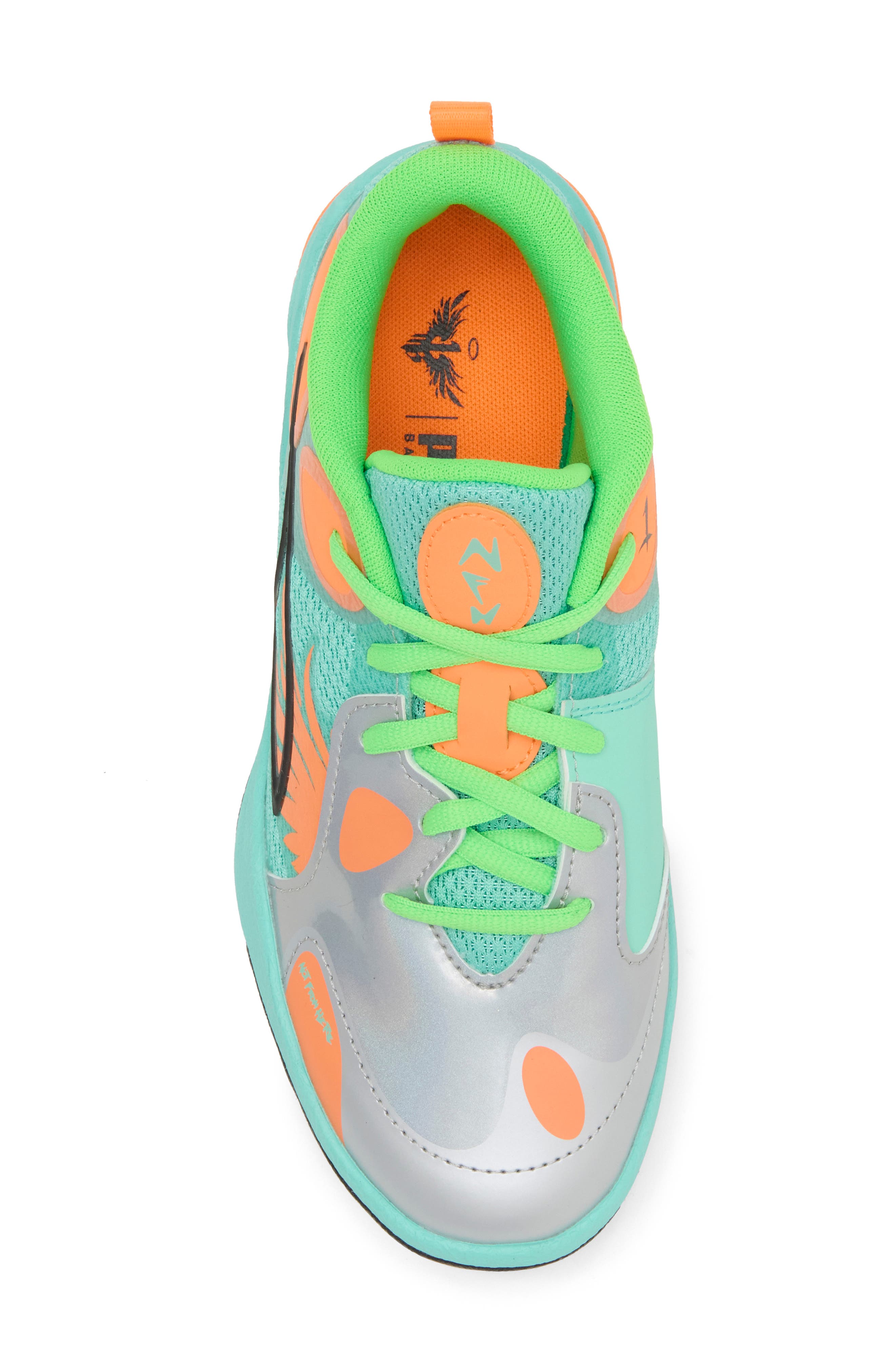 Kids' MB World.01 Basketball Sneaker, Alternate, color, FLURO ORANGE/ FLURO GREEN