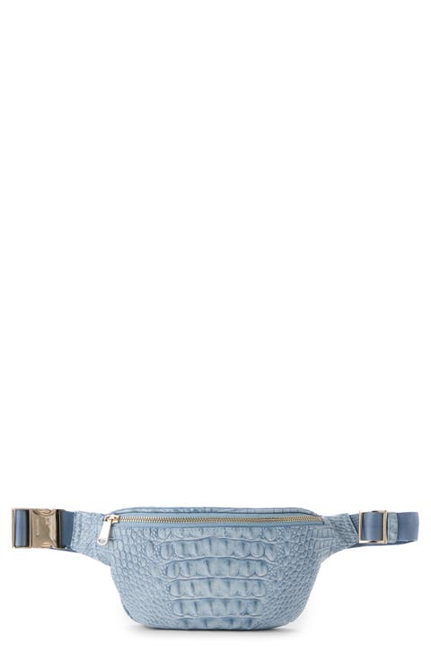 Hollis Croc Embossed Leather Sling Bag