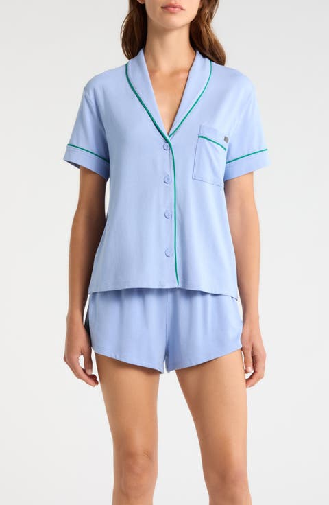 Slumberknit™ Shawl Collar Short Pajamas