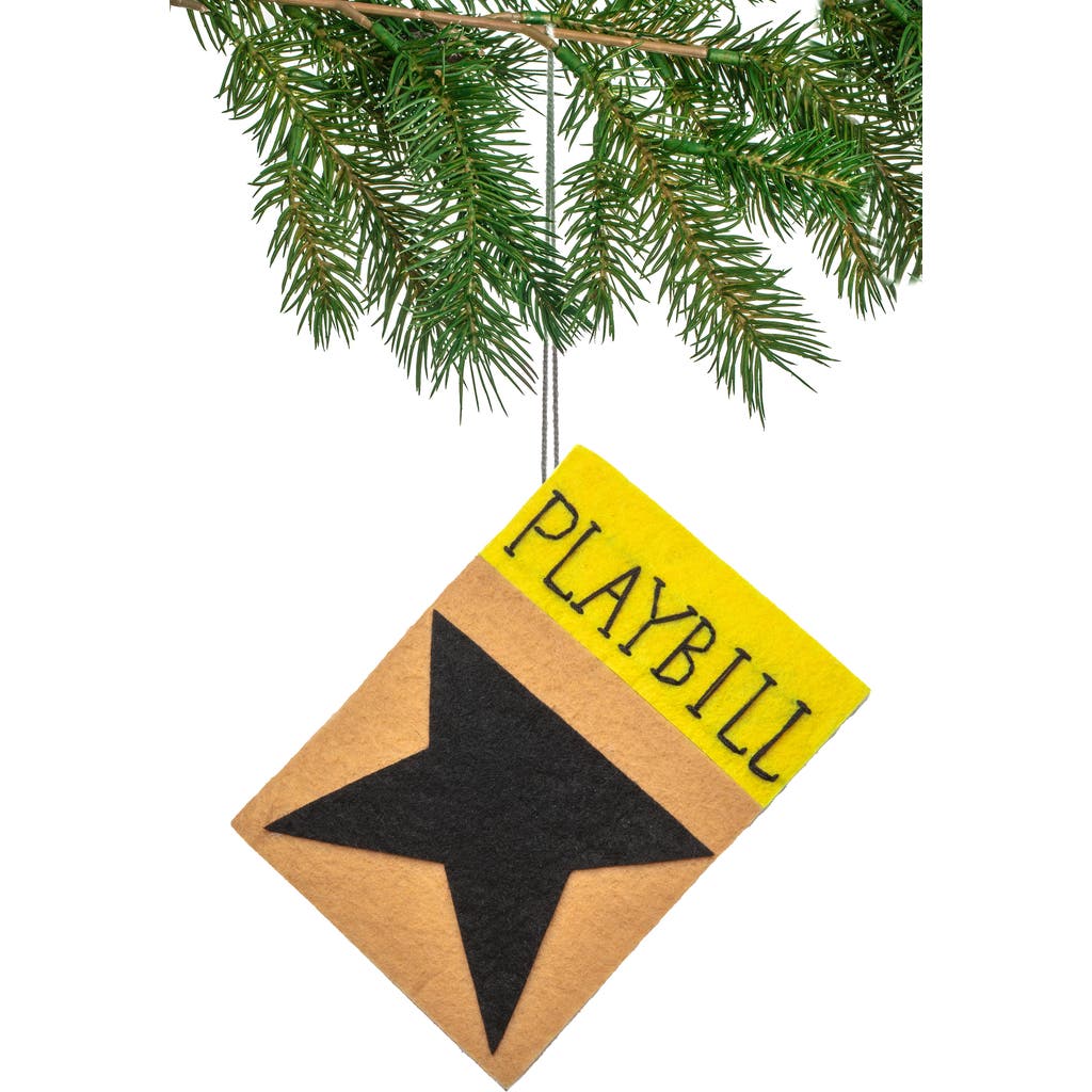 Silk Road Bazaar Handmade Playbill Felted Wool Ornament In Multi