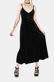 Disturbia Opia Cami Beaded Velour Midaxi Dress