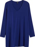 Eileen Fisher Long Sleeve V-Neck Tunic Top