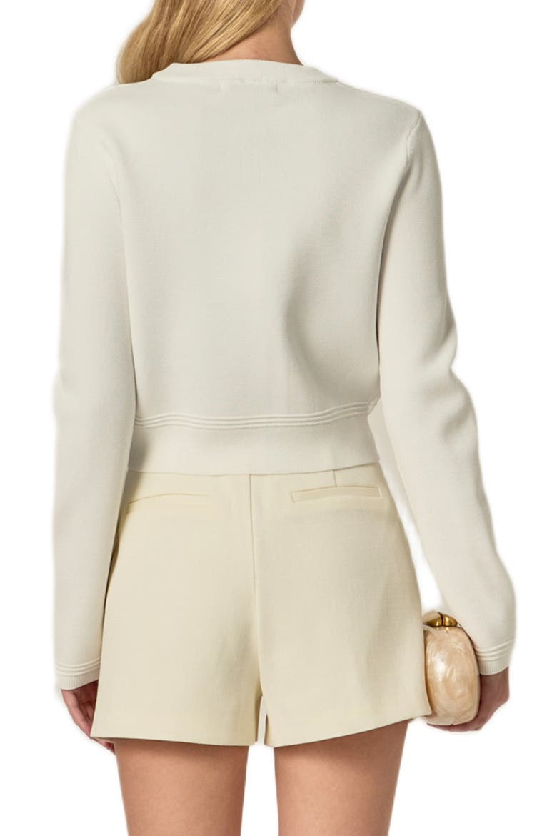Embellished Bow Button Front Cardigan, Alternate, color, OFF WHITE