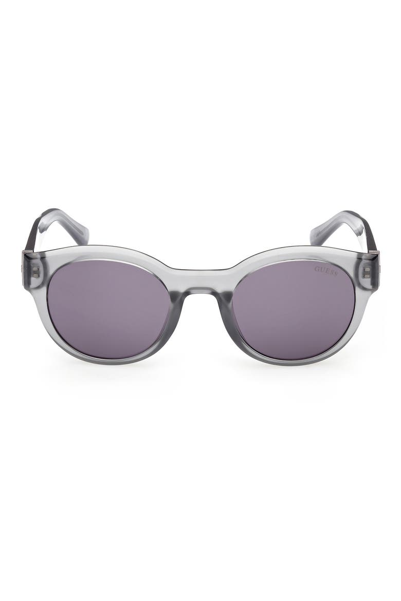 Round Sunglasses, Main, color, GREY/ VIOLET