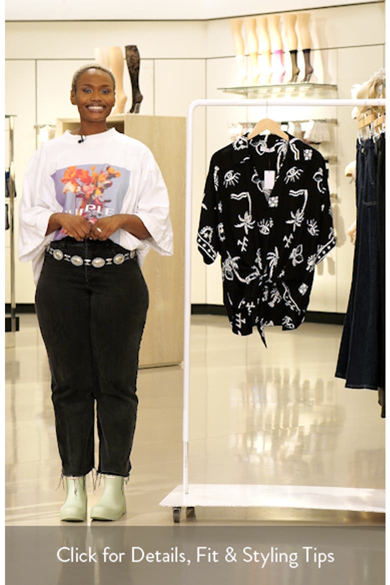 Resort Print Tie Front Top video