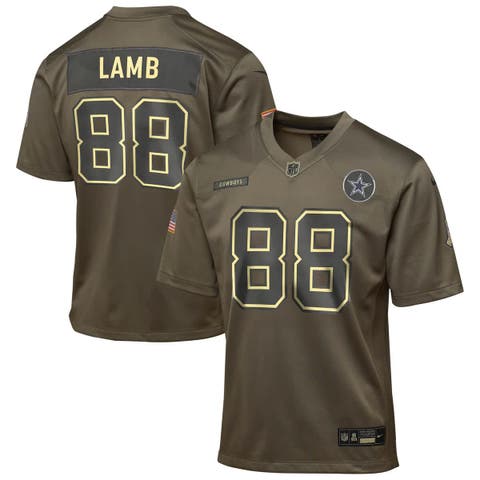 Youth Nike CeeDee Lamb Olive Dallas Cowboys 2025 Salute to Service Game Jersey
