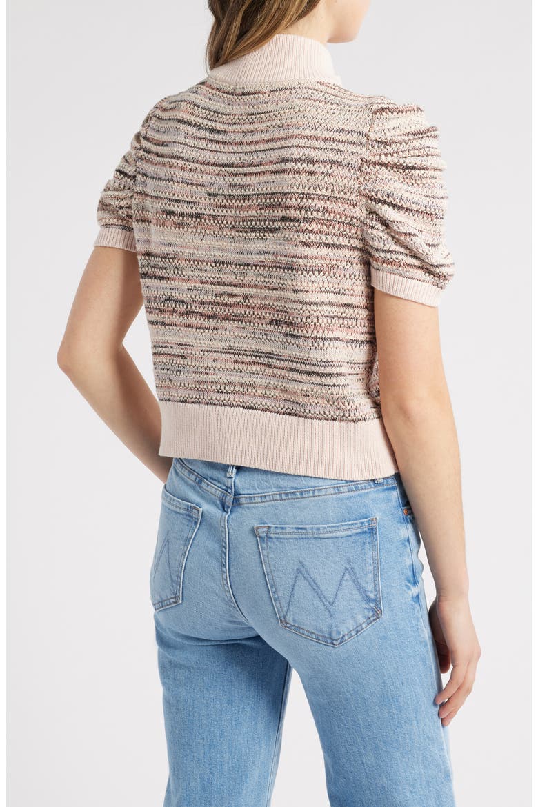 Shelby Stripes Ombré Cotton Polo Sweater, Alternate, color, SAND DOLLAR MULTI