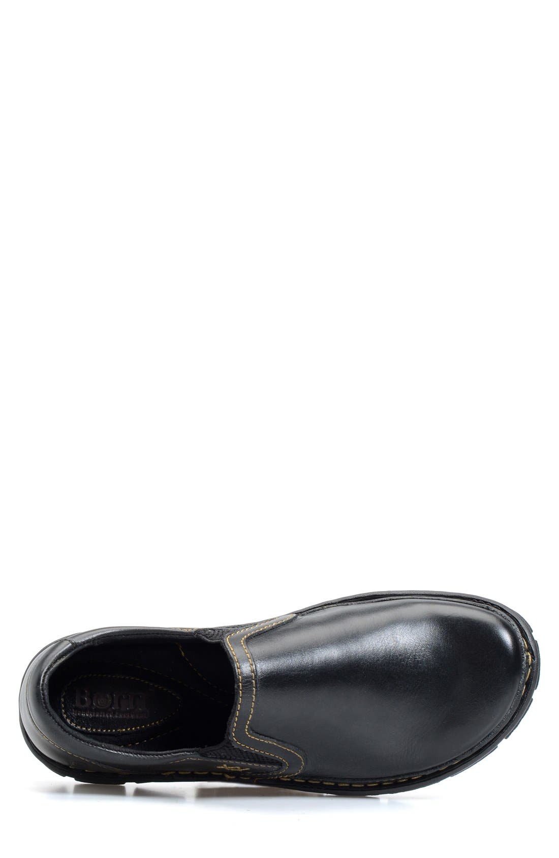 'Sawyer' Slip-On, Alternate, color, BLACK LEATHER