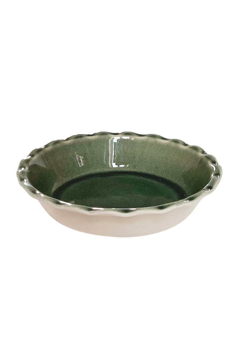 175th Anniversary Pie Dish, Main, color, Green/Ivory