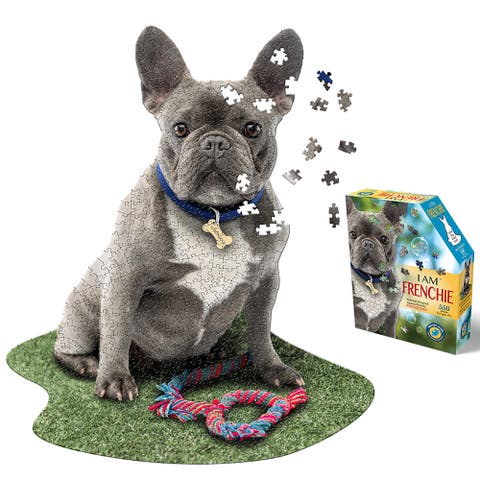 I Am Frenchie 550 Piece Puzzle Dog Shaped Animal Jigsaw, 25 X 30"