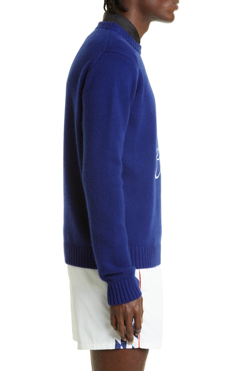 Casablanca Embleme de Caza Intarsia Wool & Cashmere Sweater, Alternate, color,