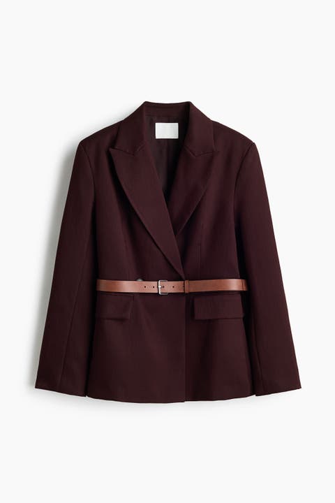Belted Double-breasted Blazer