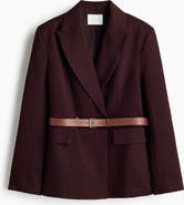 H&M Belted Double-breasted Blazer