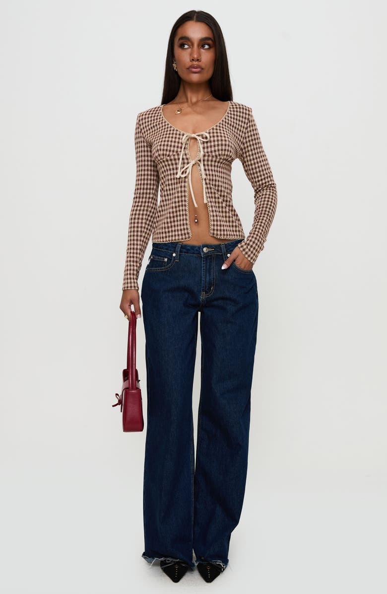 Princess Polly Maemi Front Tie Crop Top, Alternate, color, 