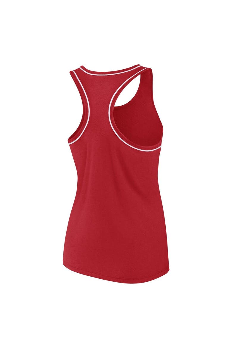 Women's Fanatics Branded Red Chicago Bulls Wordmark Logo Racerback Tank Top, Alternate, color, Red