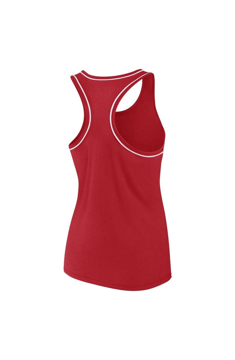 FANATICS Women's Fanatics Branded Red Chicago Bulls Wordmark Logo Racerback Tank Top, Alternate, color, Red