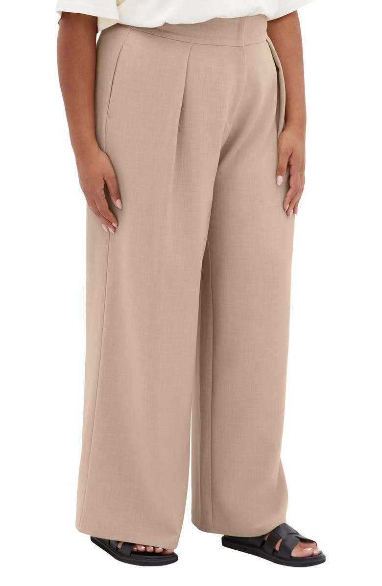 City Chic Tori Front Pleat Wide Leg Pants, Alternate, color,