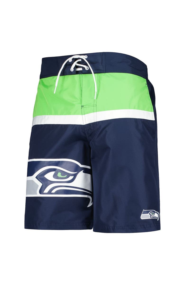 G-III SPORTS BY CARL BANKS Men's G-III Sports by Carl Banks College Navy Seattle Seahawks Sea Wind Swim Trunks, Alternate, color, 