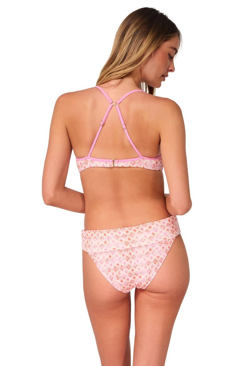Maggie Underwire Bikini Swimsuit Top, Alternate, color, Coral Kiss Scrunch