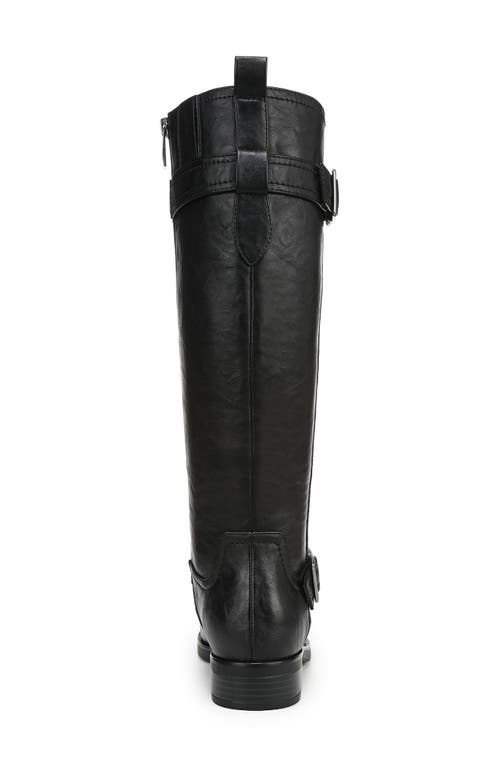 Naturalizer Jaya Womens Zipper Leather Knee-high Boots In Black