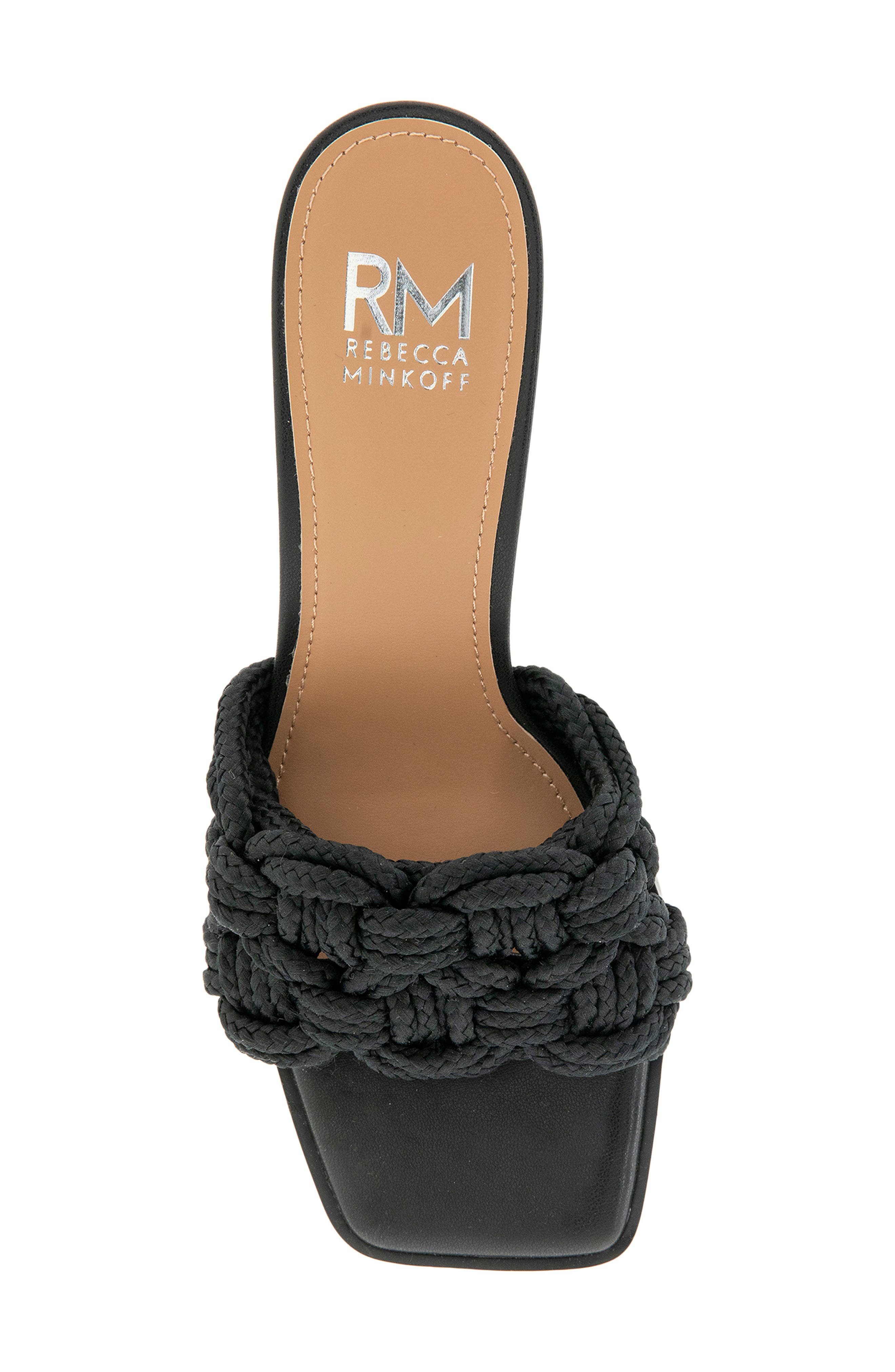 Rebecca Minkoff Fannie Rope Slide Sandal, Alternate, color, Black