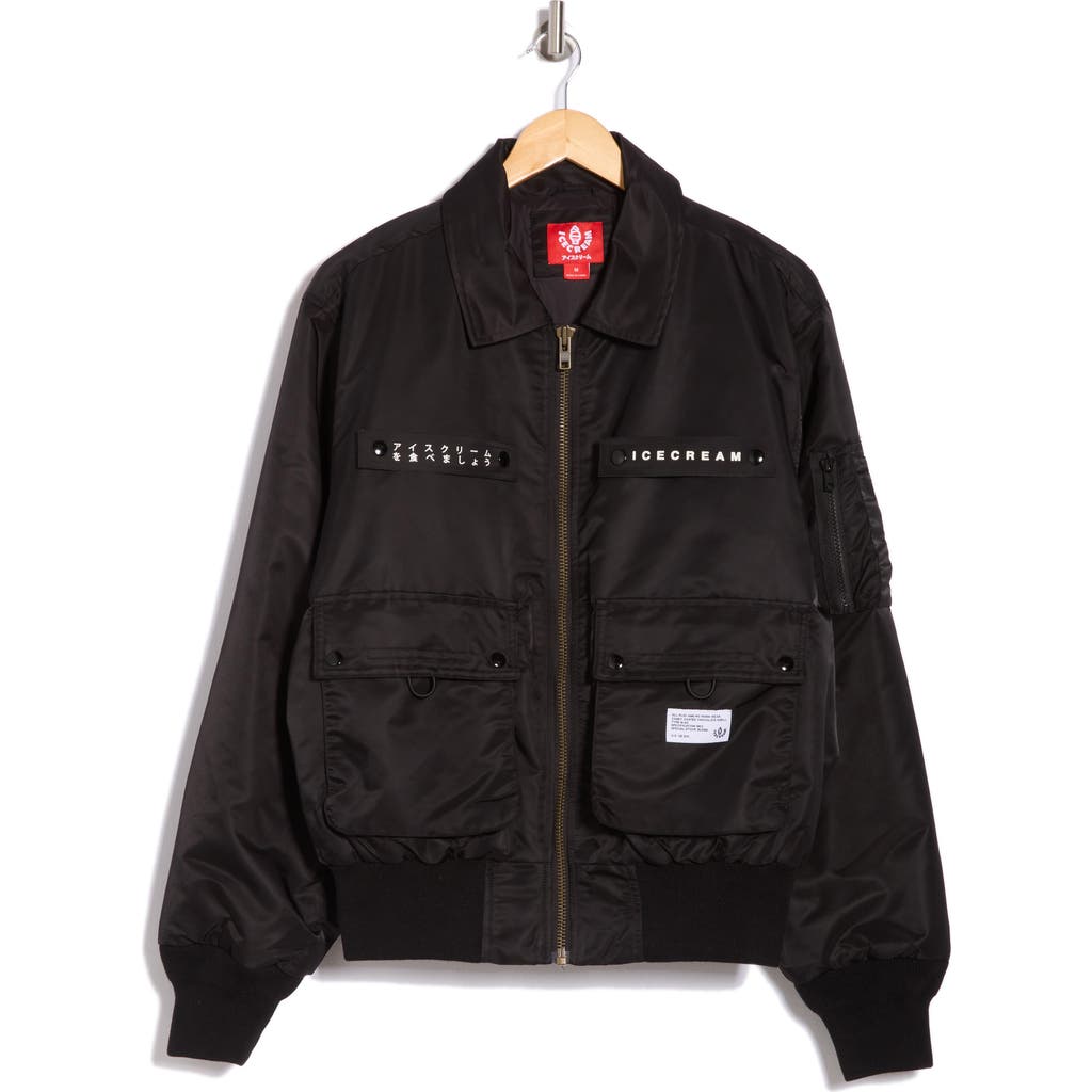 Icecream Broly Insulated Bomber Jacket In Black