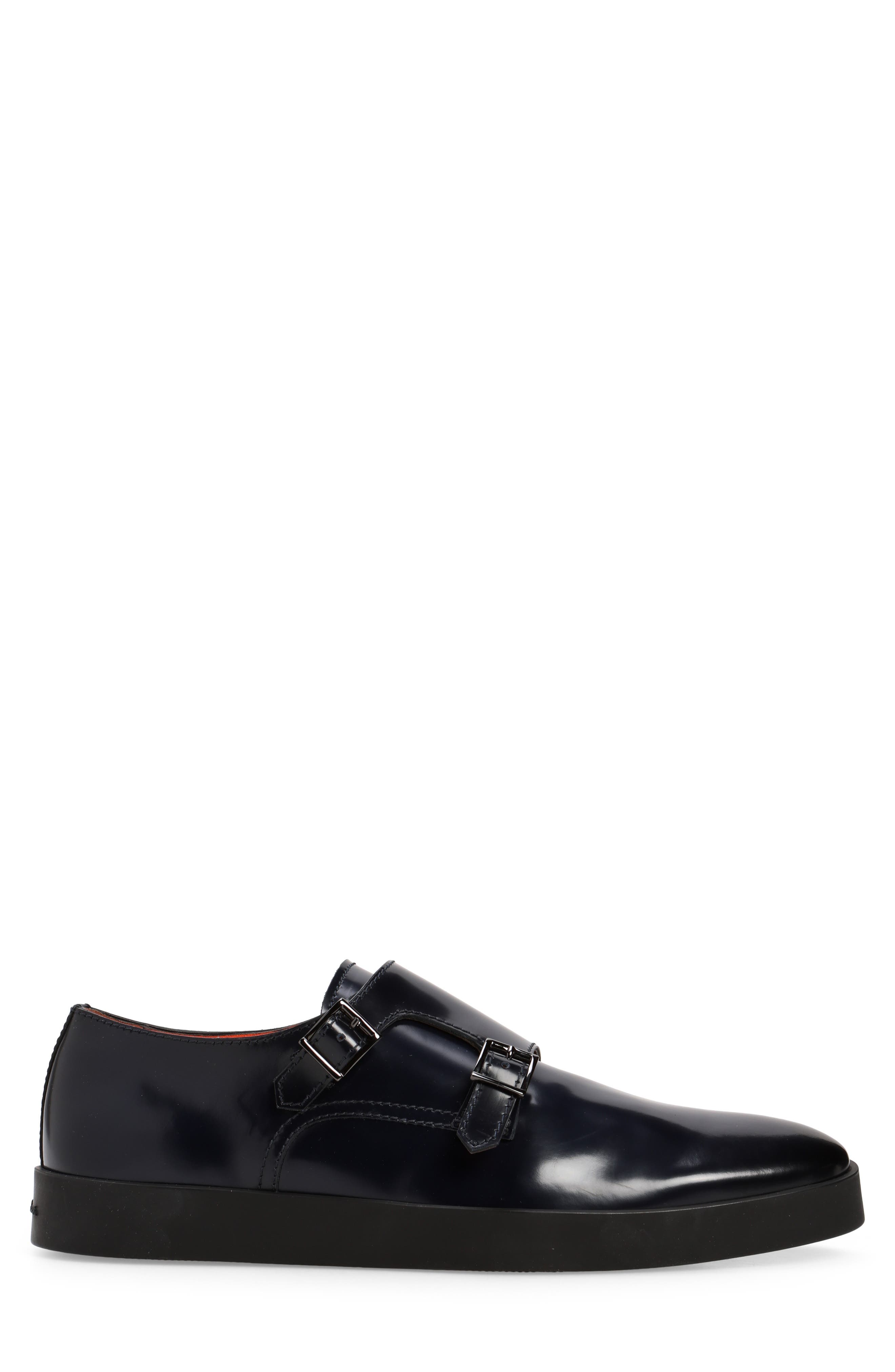 Santoni Monk Strap Sneaker, Alternate, color, Blue