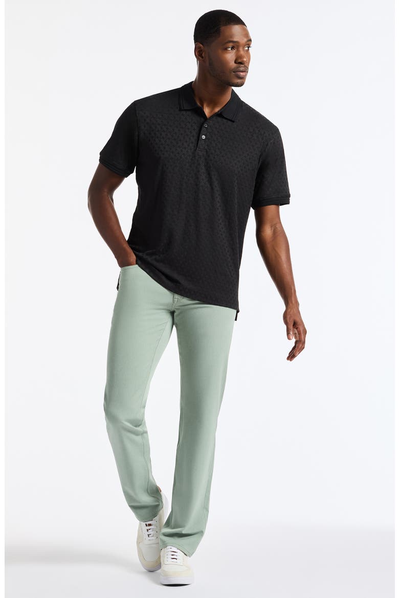 Elias Basket Weave Polo, Alternate, color, BLACK