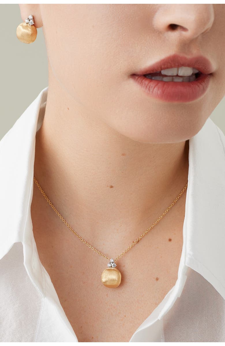 Marco Bicego 18K Gold & Diamond Pendant Necklace, Alternate, color, 