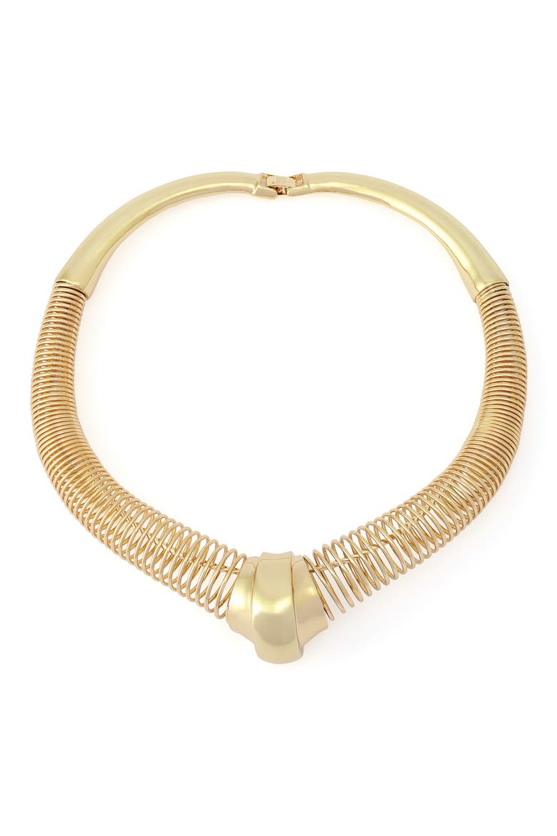 Coiled Collar Necklace, Main, color, GOLD