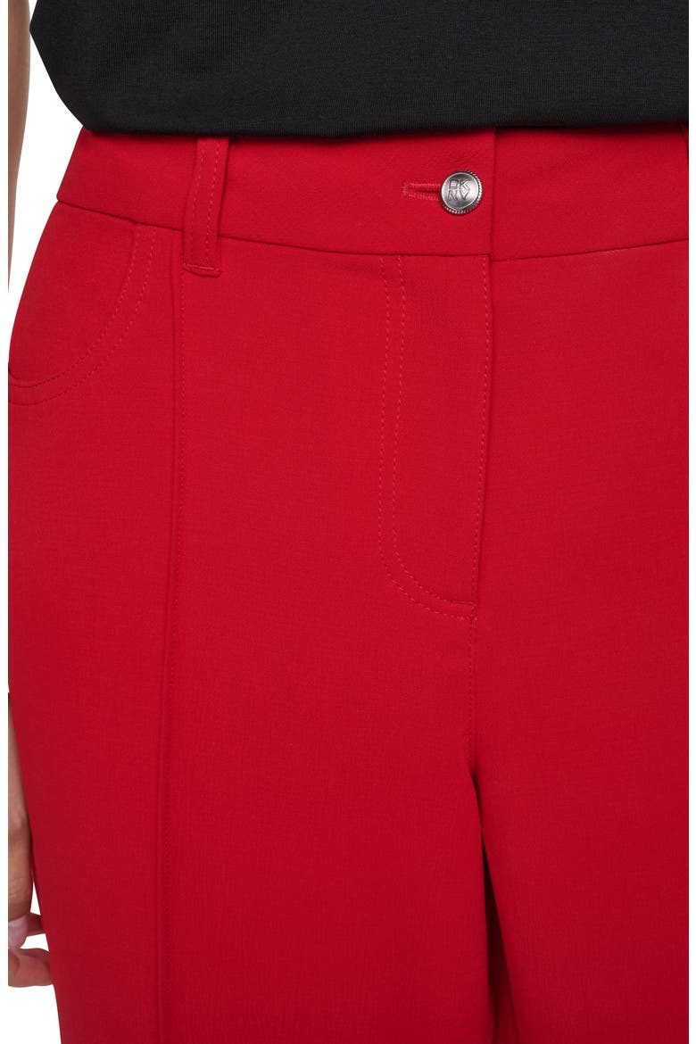 Pintuck Crepe Straight Leg Pants, Alternate, color, VIBRANT RED