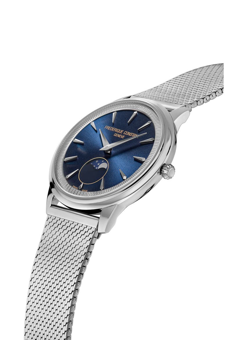 Classics Moneta Moonphase Milanese Mesh Strap Watch, 37mm, Alternate, color, SILVER-TONE