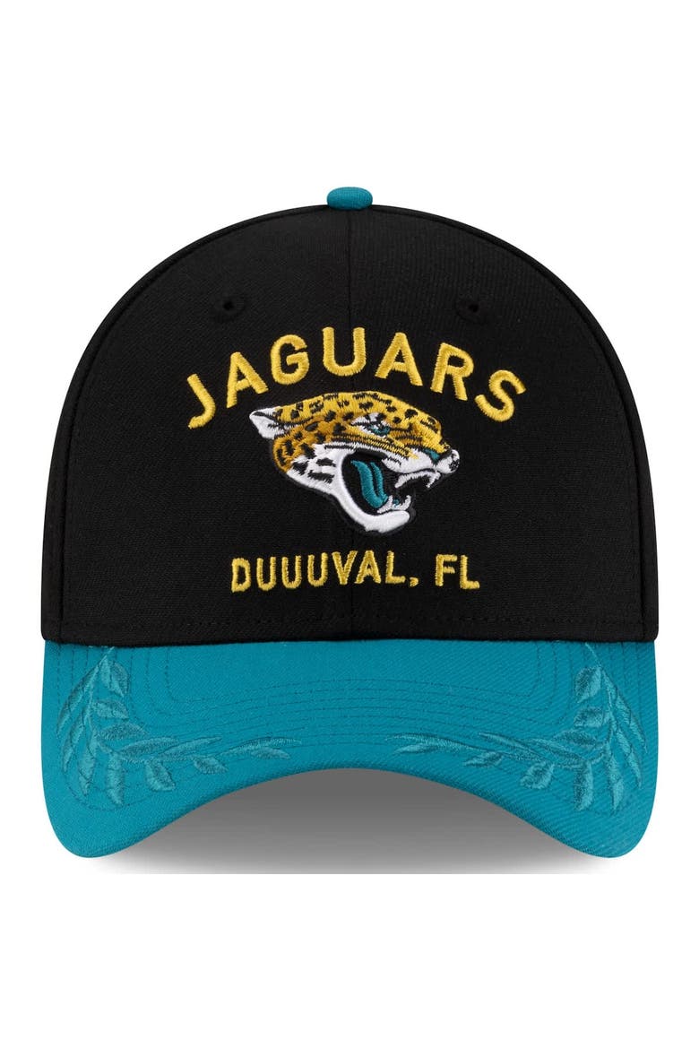 Men's New Era  Black/Teal Jacksonville Jaguars 2025 NFL Draft 39THIRTY Flex Hat, Alternate, color, Black