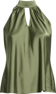 Tahari ASL Mock Neck Sleeveless Top